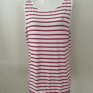 Tommy Hilfiger Striped Red and White Tank Top